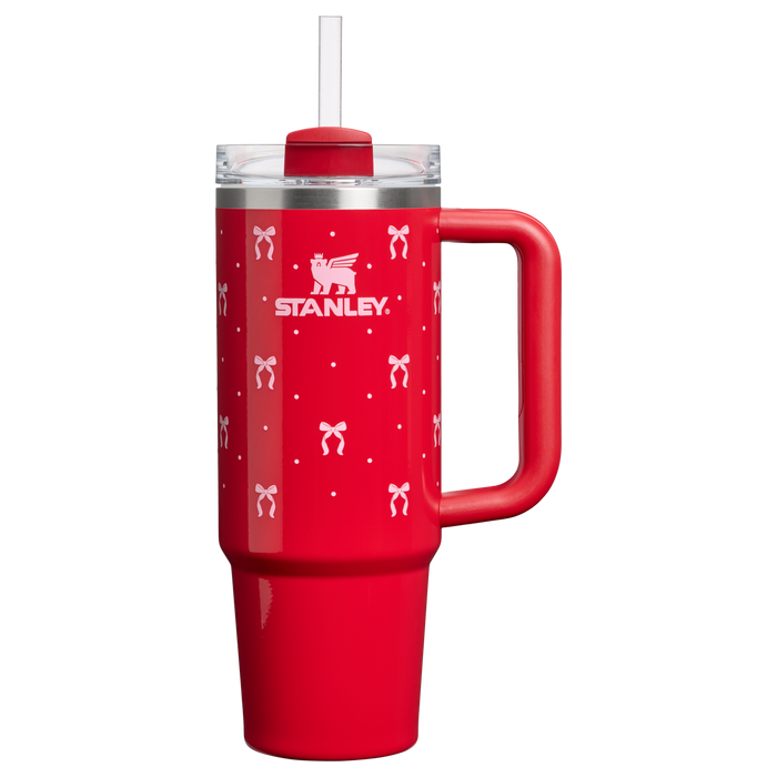 Stanley 1913 Holiday Collection クエンチャー H2.0 フローステート 真空断熱タンブラー 30oz（約0.89L）（Rouge Bows）