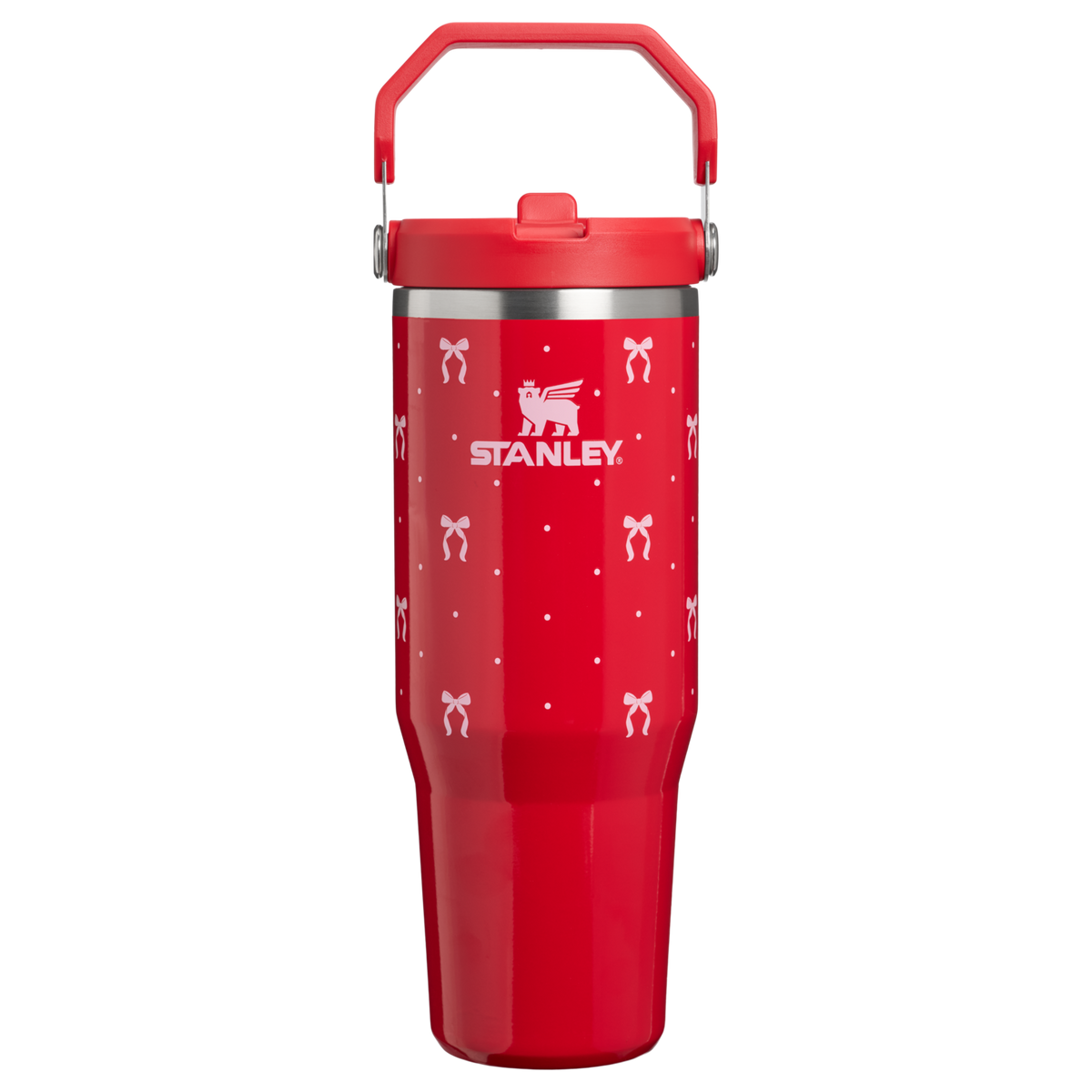Stanley 1913 Holiday Collection アイスフロー フリップストロー 真空断熱タンブラー 30oz（約0.89L）（Rouge Bows） | 画像1