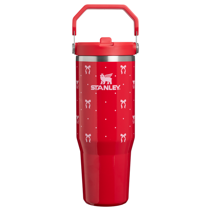 Stanley 1913 Holiday Collection アイスフロー フリップストロー 真空断熱タンブラー 30oz（約0.89L）（Rouge Bows）
