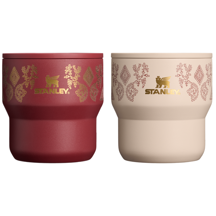 Stanley 1913 Stanley 1913 x Nest ステイホット スタッキング真空断熱カップセット 2x 10oz（約0.29L） in Deepa Rose/Brown Sugar