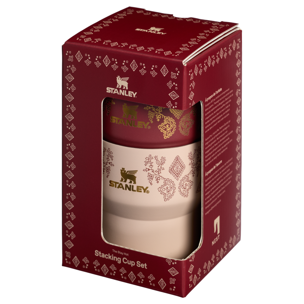 Stanley 1913 Stanley 1913 x Nest ステイホット スタッキング真空断熱カップセット 2x 10oz（約0.29L） in Deepa Rose/Brown Sugar | View 4