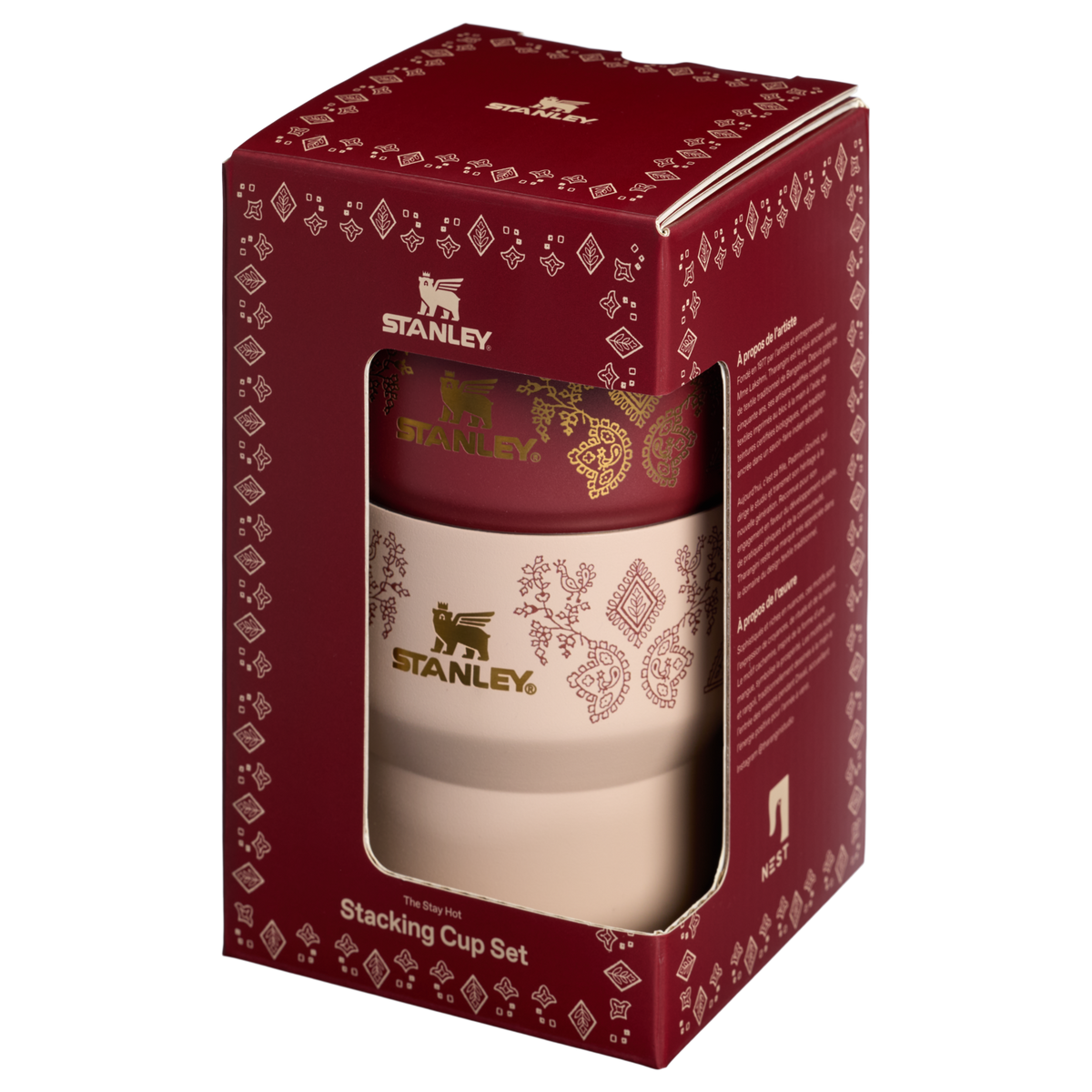 Stanley 1913 Stanley 1913 x Nest ステイホット スタッキング真空断熱カップセット 2x 10oz（約0.29L） in Deepa Rose/Brown Sugar | View 4