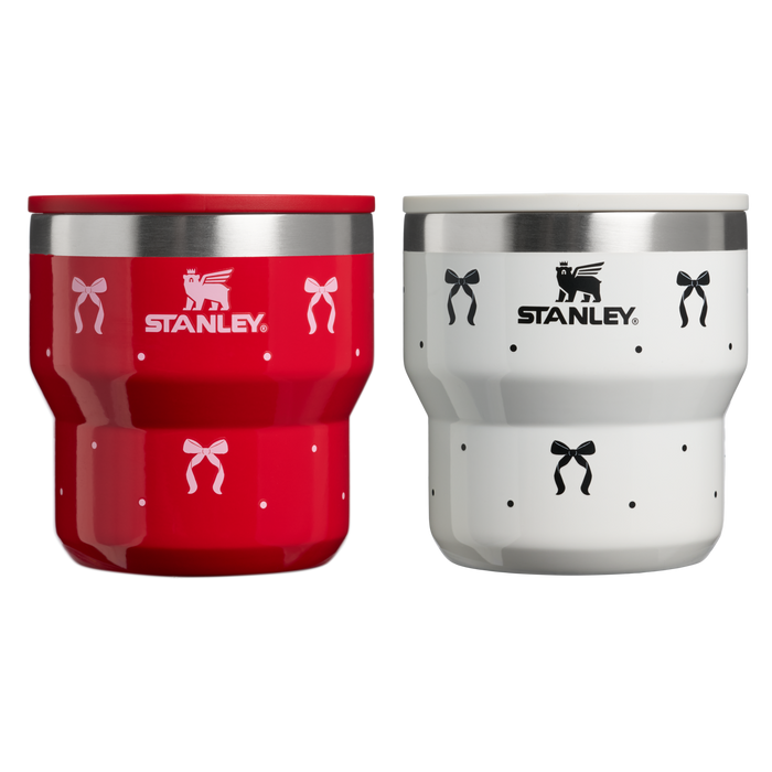 Stanley 1913 Holiday Collection ステイホット スタッキング真空断熱カップセット 10oz（約0.29L）x2（Salt Bows/Rouge Bows）