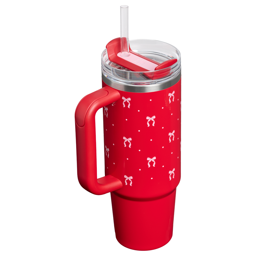 Stanley 1913 Holiday Collection クエンチャー H2.0 フローステート 真空断熱タンブラー 30oz（約0.89L）（Rouge Bows） | 画像2