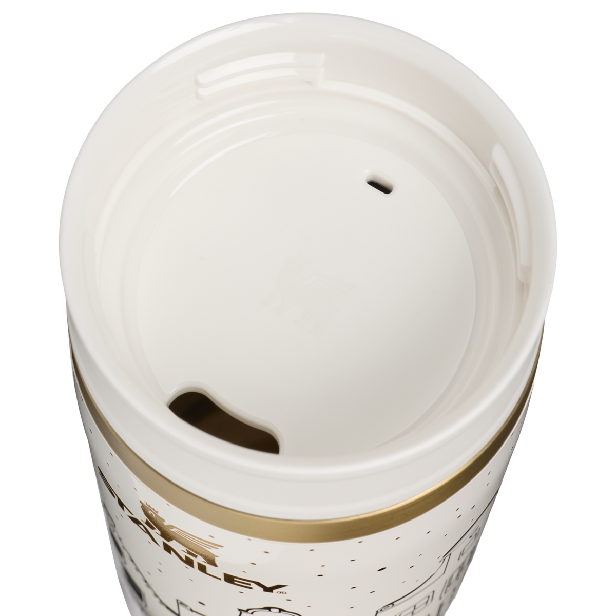 Stanley 1913 Holiday Collection カフェトゥーゴー トラベル 真空断熱マグ 12oz（約0.35L）（Salt Gingerbread） | フタのディテール