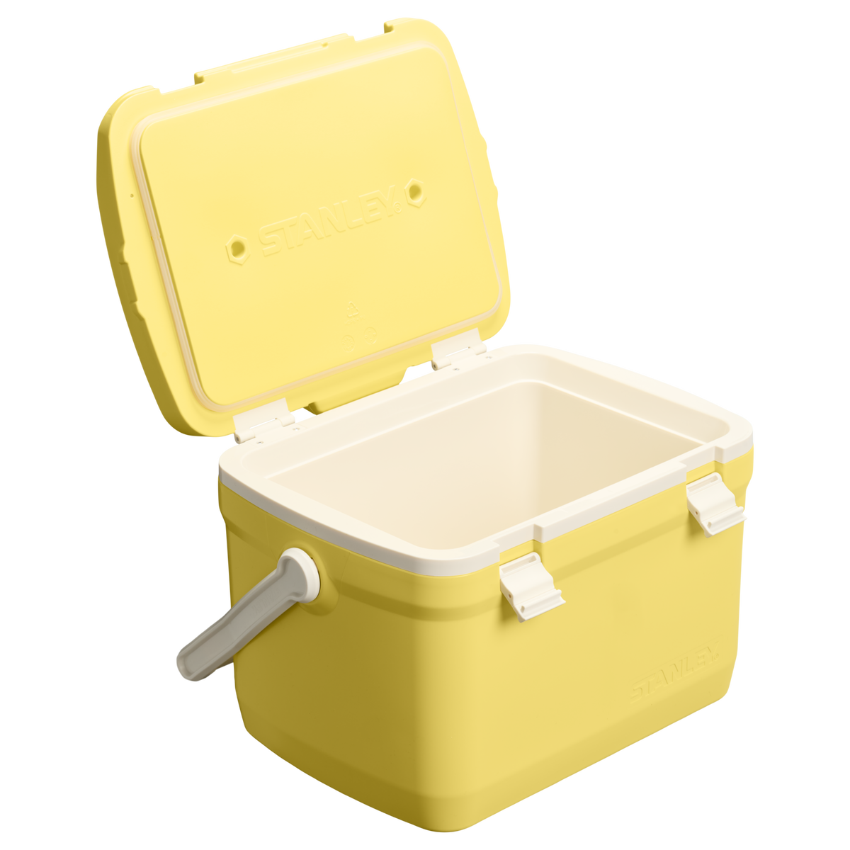 Stanley 1913 イージーキャリー アウトドアクーラー |16QT (約15.1L)（Daffodil） | 開いた状態