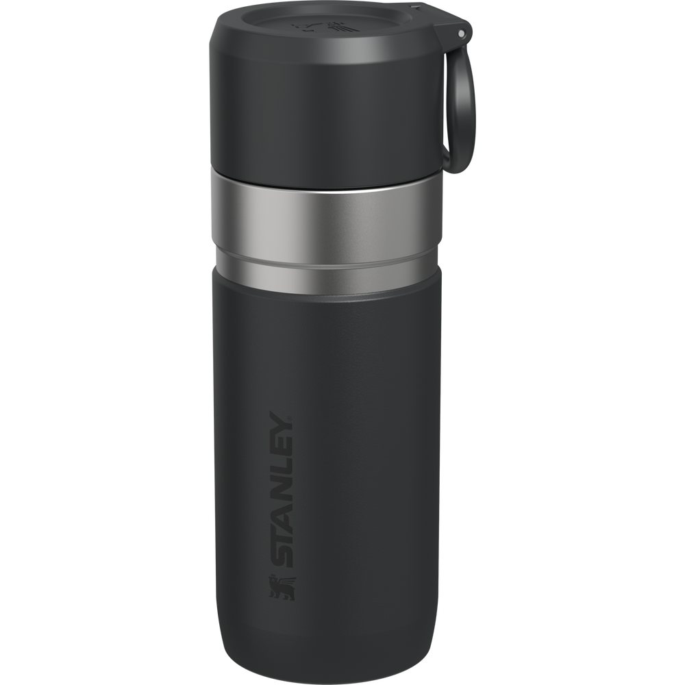 Stanley 1913 ゴー スリム真空断熱ボトル 12.5oz（約0.37L） in Black 2.0 | Front View