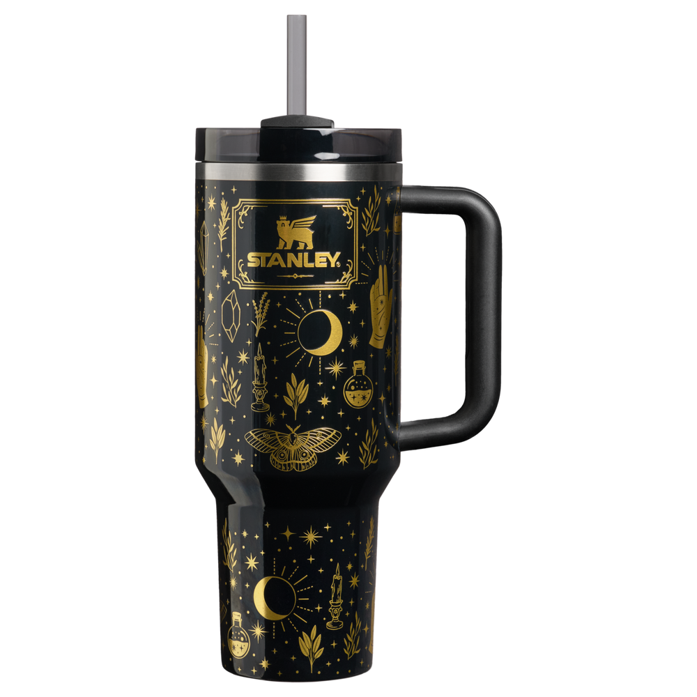 Stanley 1913 Halloween 2026 クエンチャー H2.0 フローステート 真空断熱タンブラー 40 oz（約1.18L） in Black Magic | Front View