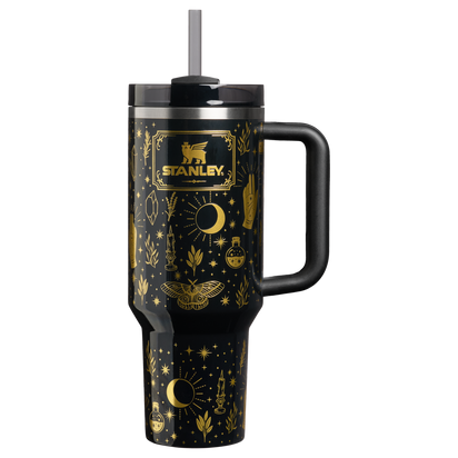 Stanley 1913 Halloween 2026 クエンチャー H2.0 フローステート 真空断熱タンブラー 40 oz（約1.18L） in Black Magic | Front View