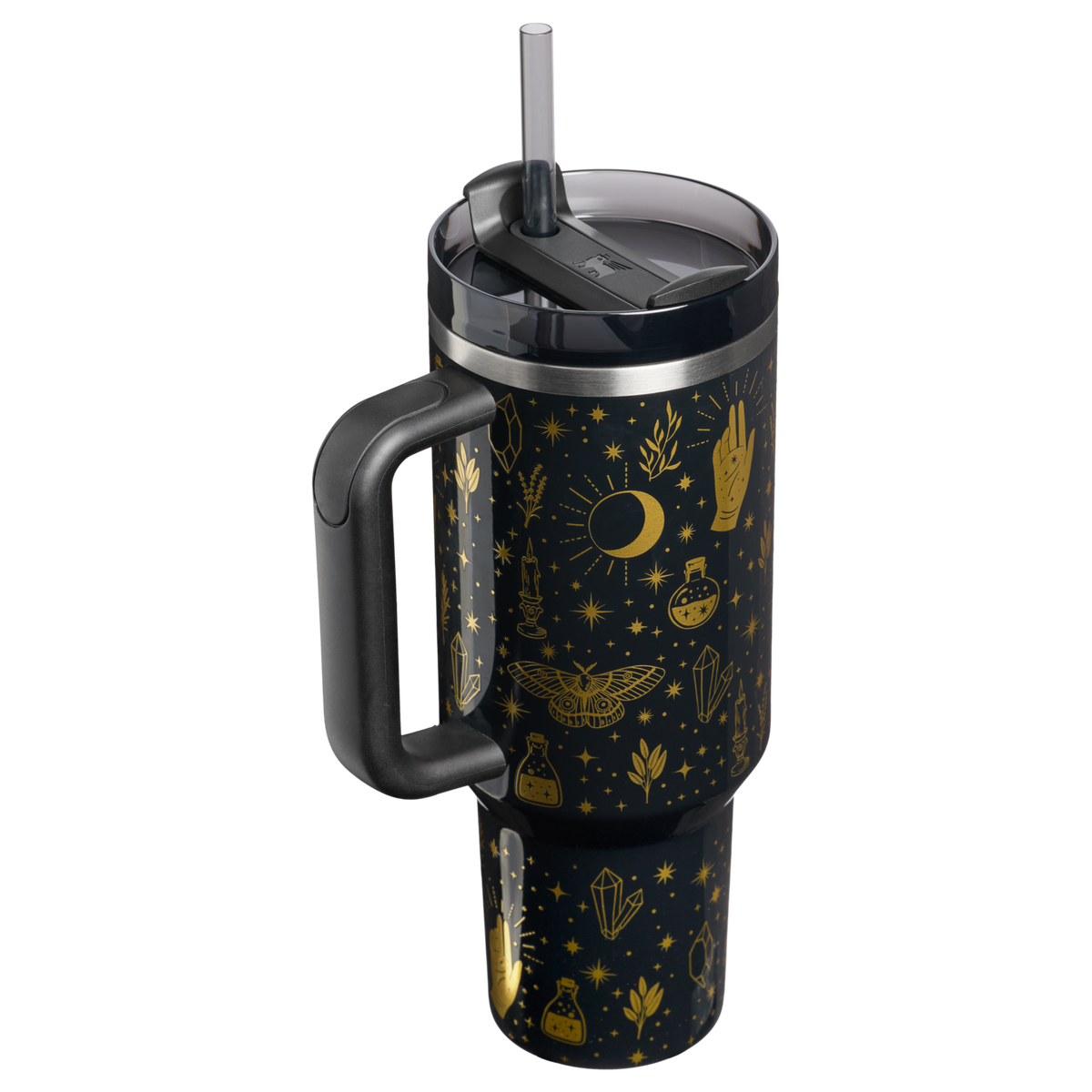 Stanley 1913 Halloween 2026 クエンチャー H2.0 フローステート 真空断熱タンブラー 40 oz（約1.18L） in Black Magic | Back View