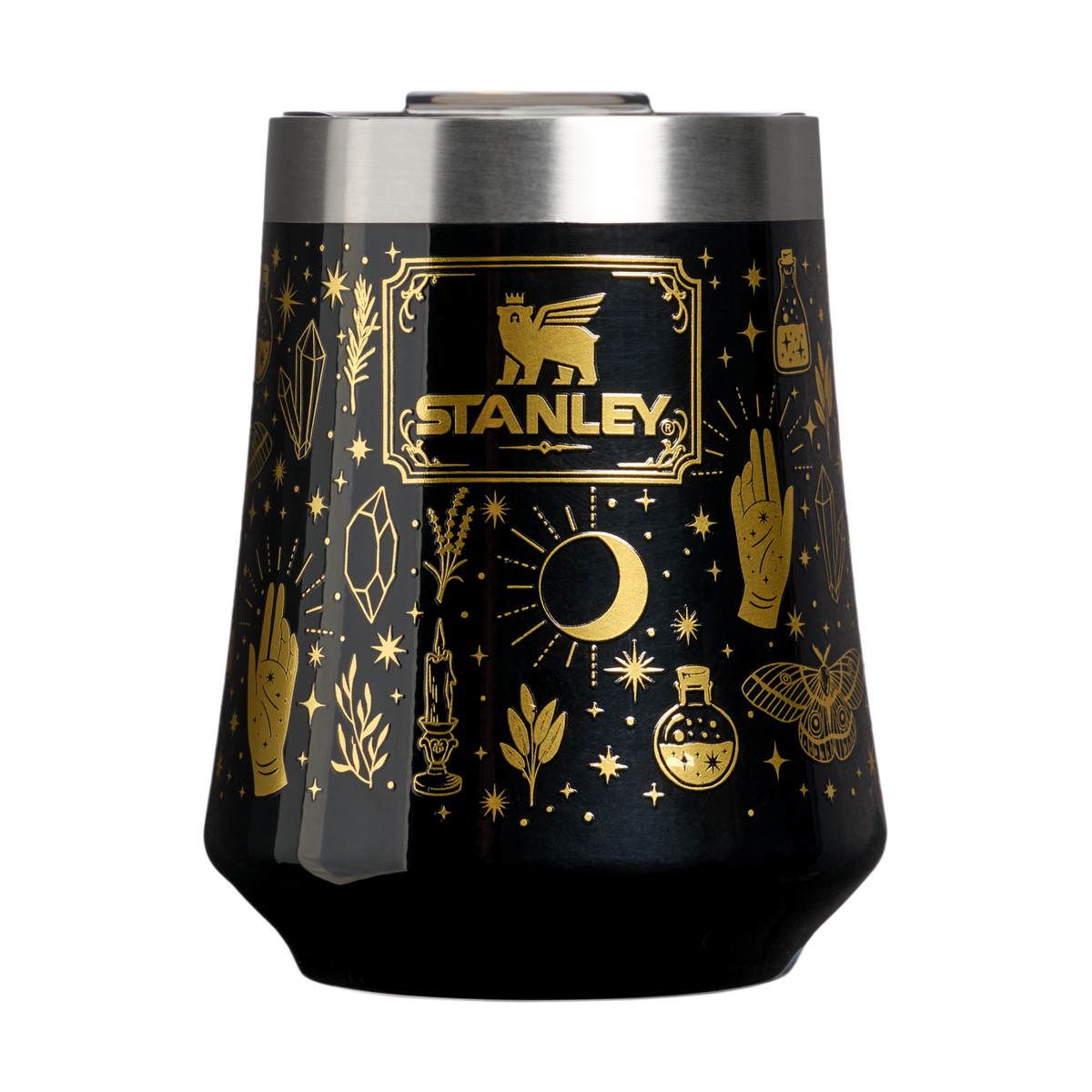 Stanley 1913 Halloween 2026 リザーブ ワイン 真空断熱タンブラー 11oz（約0.32L） in Black Magic | Front View