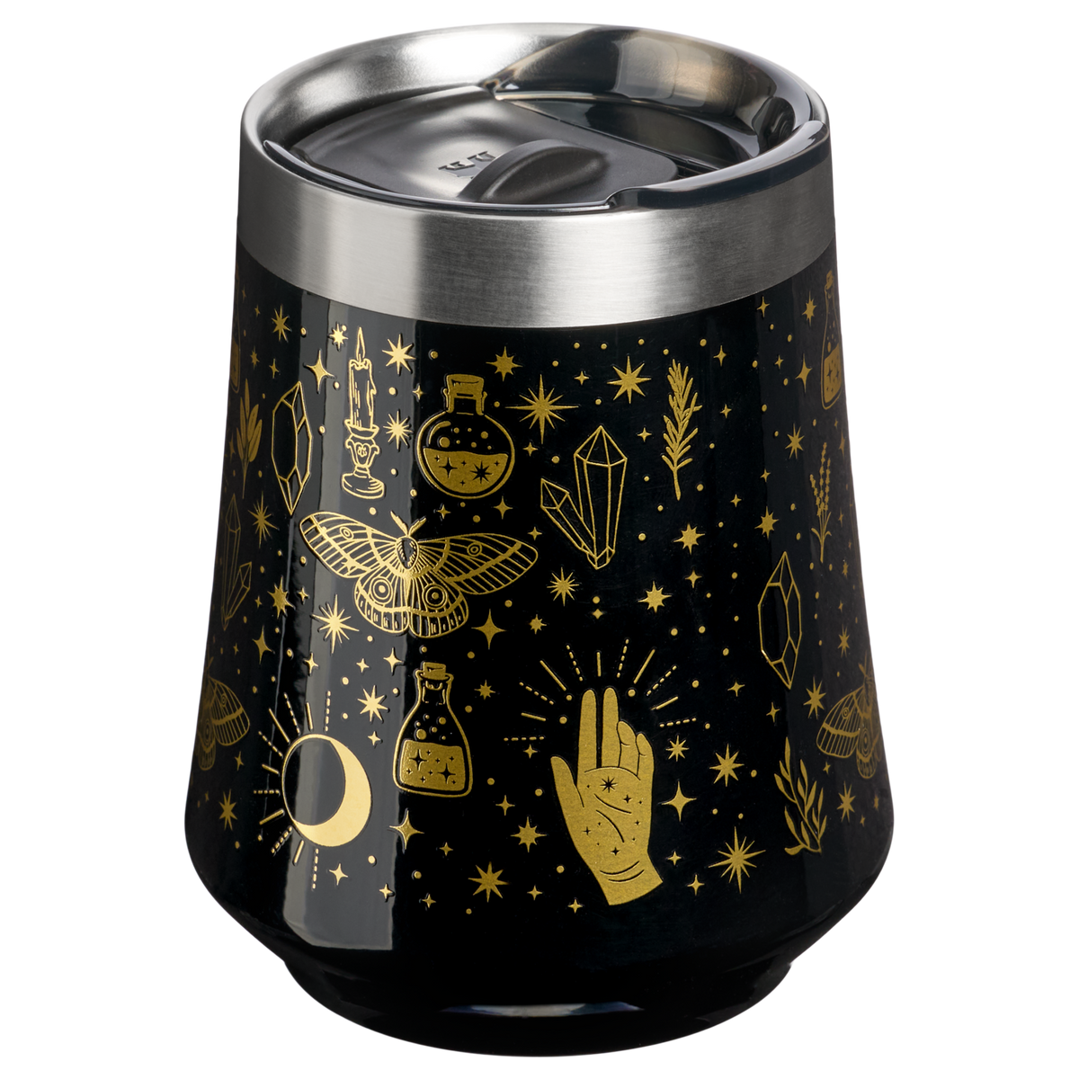 Stanley 1913 Halloween 2026 リザーブ ワイン 真空断熱タンブラー 11oz（約0.32L） in Black Magic | Front View