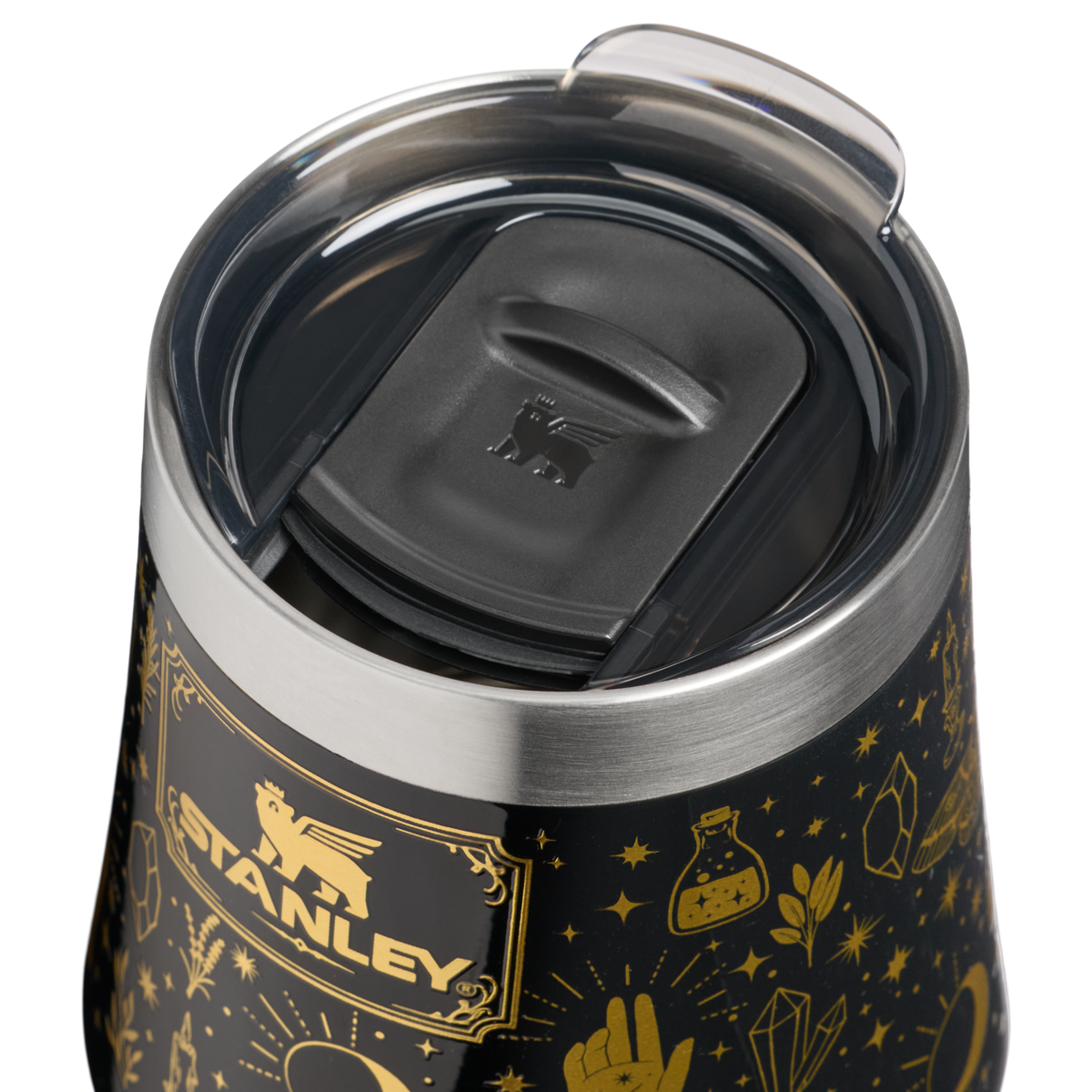 Stanley 1913 Halloween 2026 リザーブ ワイン 真空断熱タンブラー 11oz（約0.32L） in Black Magic | Lid Detailed View