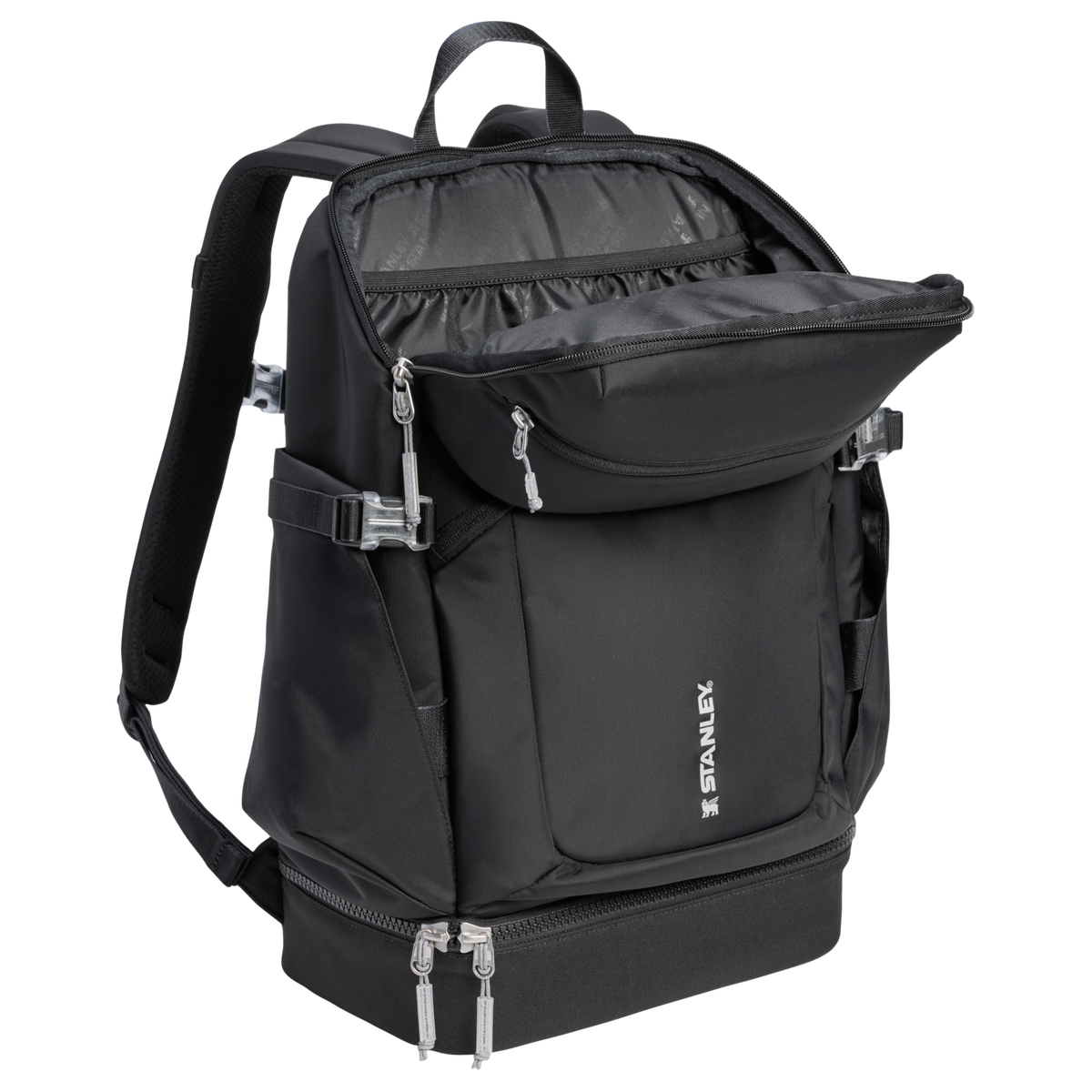 Stanley 1913 バイタライズ マクロメソッド バックパック  30.9 QT（約29.2L） in Black | Front Back View