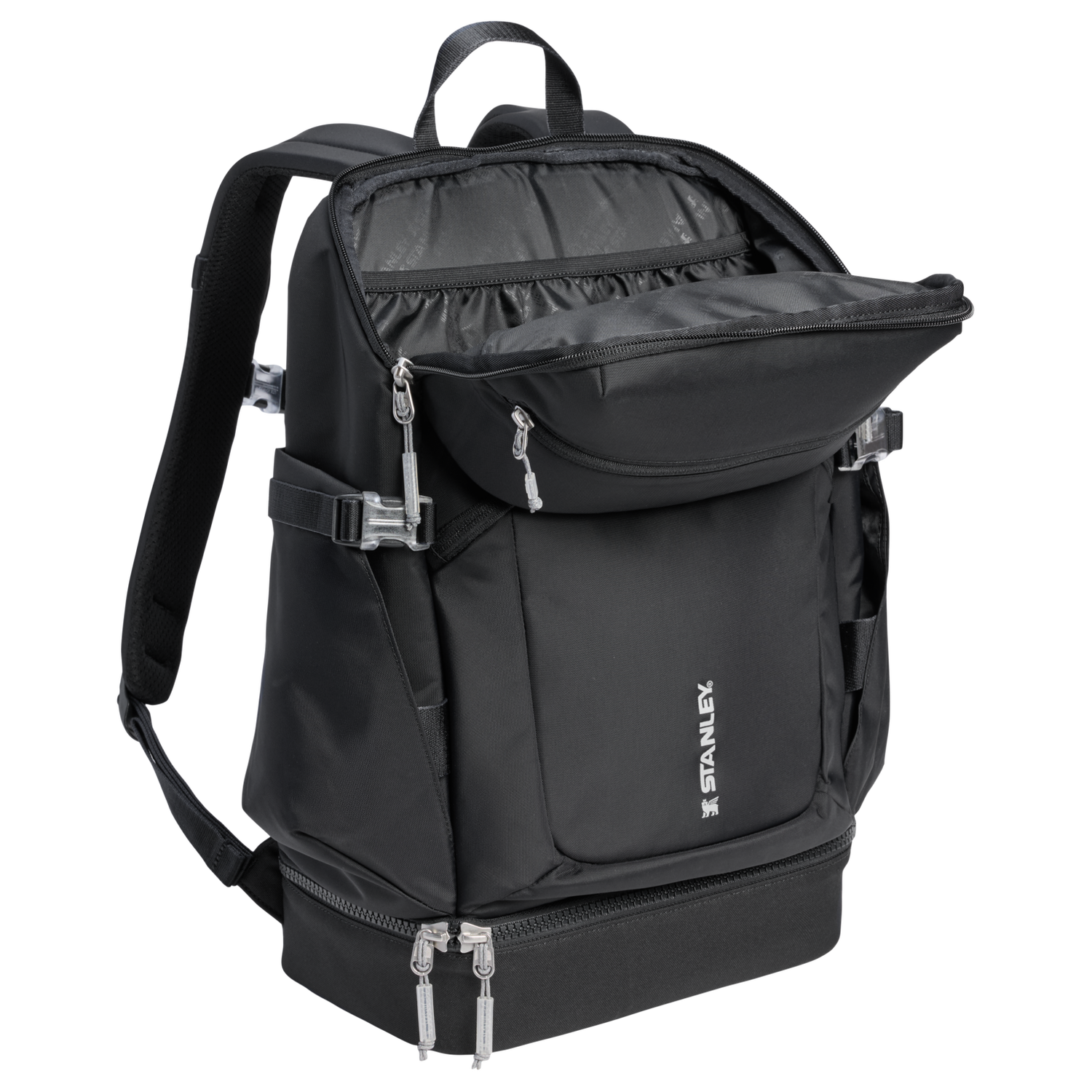 Stanley 1913 バイタライズ マクロメソッド バックパック  30.9 QT（約29.2L） in Black | Front Back View