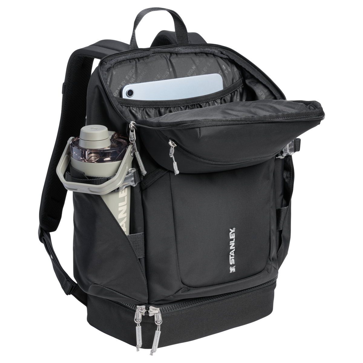 Stanley 1913 バイタライズ マクロメソッド バックパック  30.9 QT（約29.2L） in Black | Front Back View
