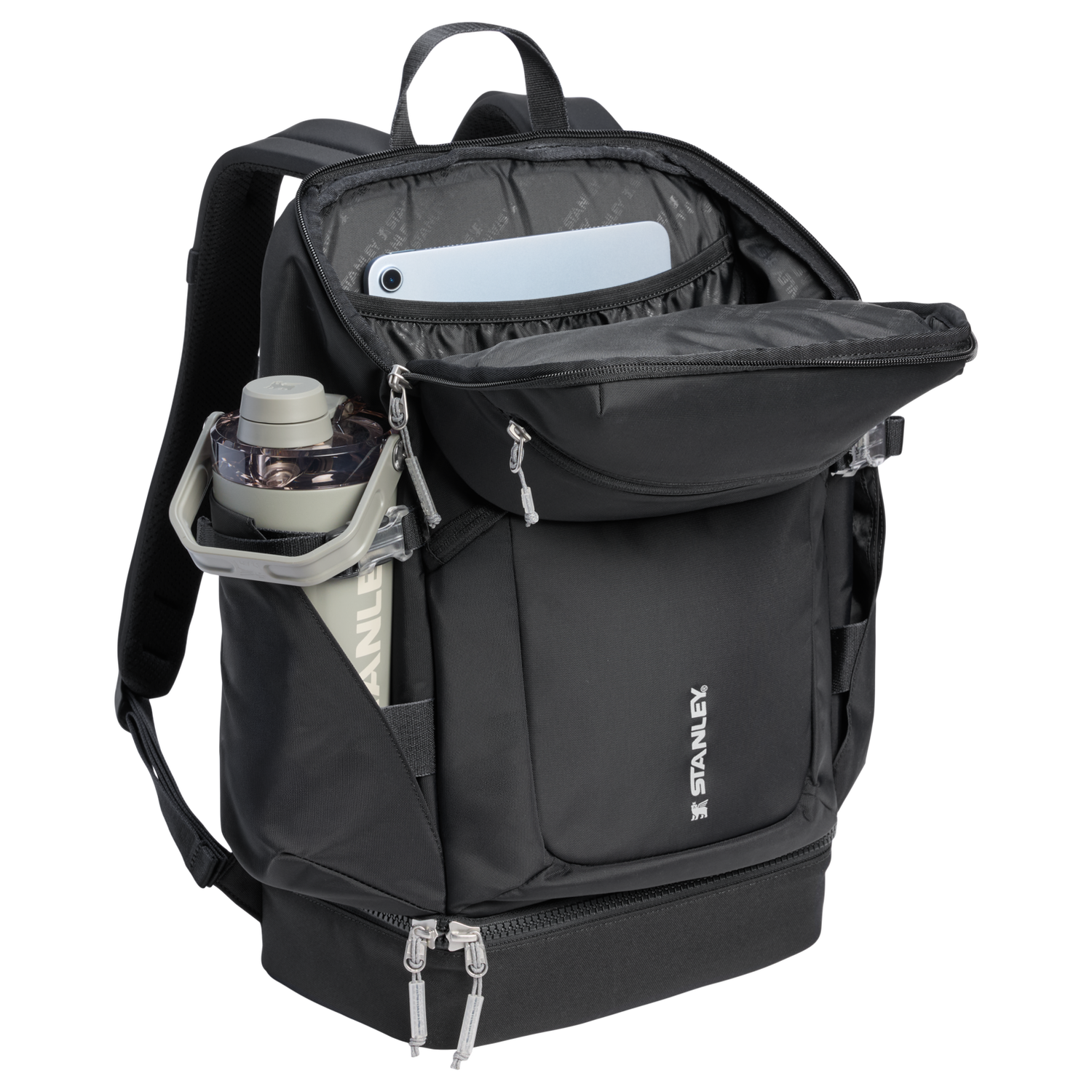 Stanley 1913 バイタライズ マクロメソッド バックパック  30.9 QT（約29.2L） in Black | Front Back View