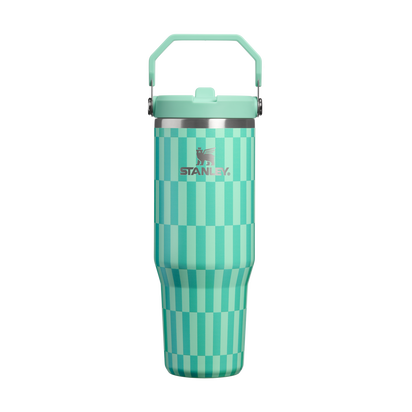 Stanley 1913 High Summer Collection アイスフロー フリップストロー2.0 真空断熱タンブラー 30 oz（約0.89L） in Dream Green Tile | Front View