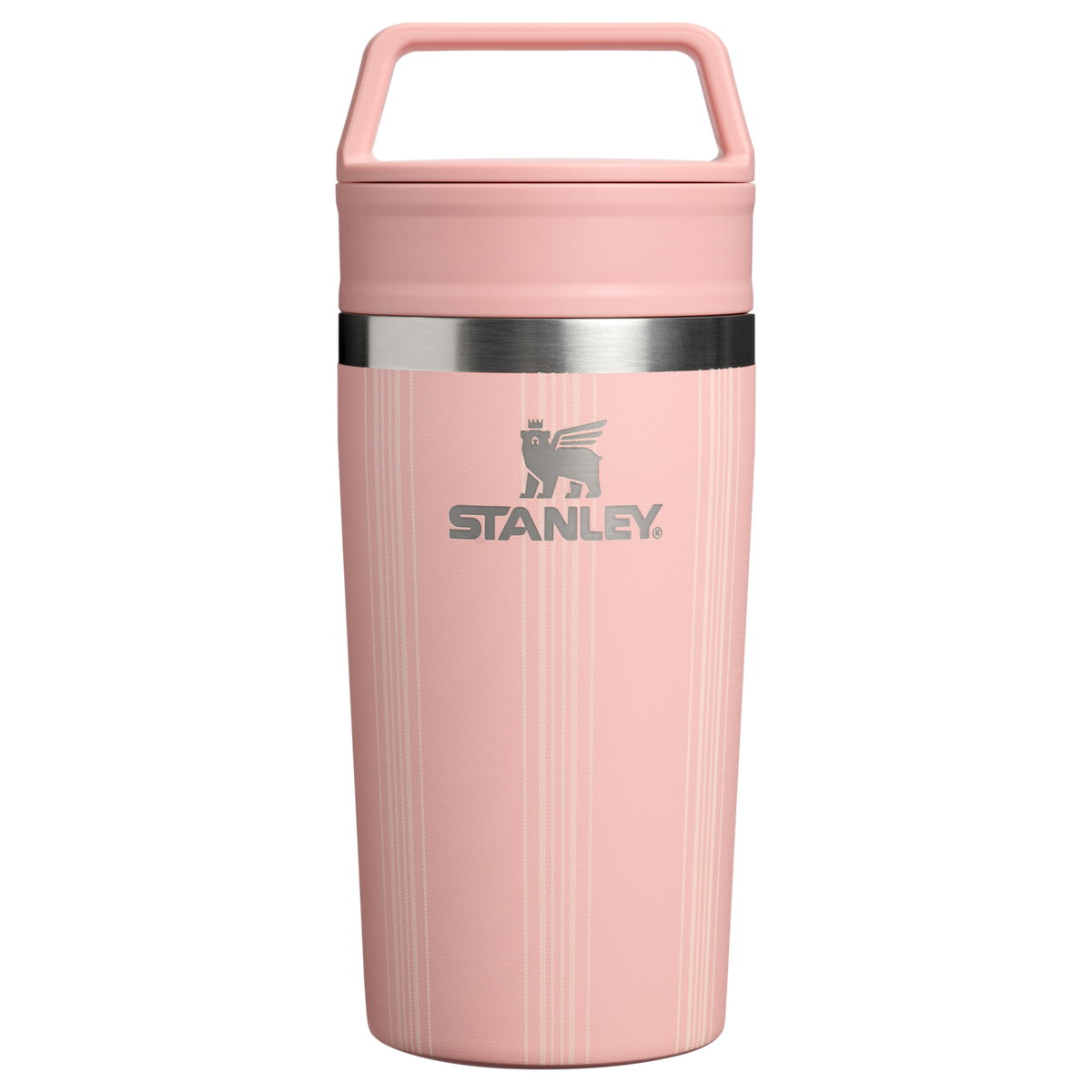 Stanley 1913 Picnic Collection カフェトゥーゴー トラベル 真空断熱マグ 12 oz（約0.35L） in Peach Rose Picnic Stripe | View 1