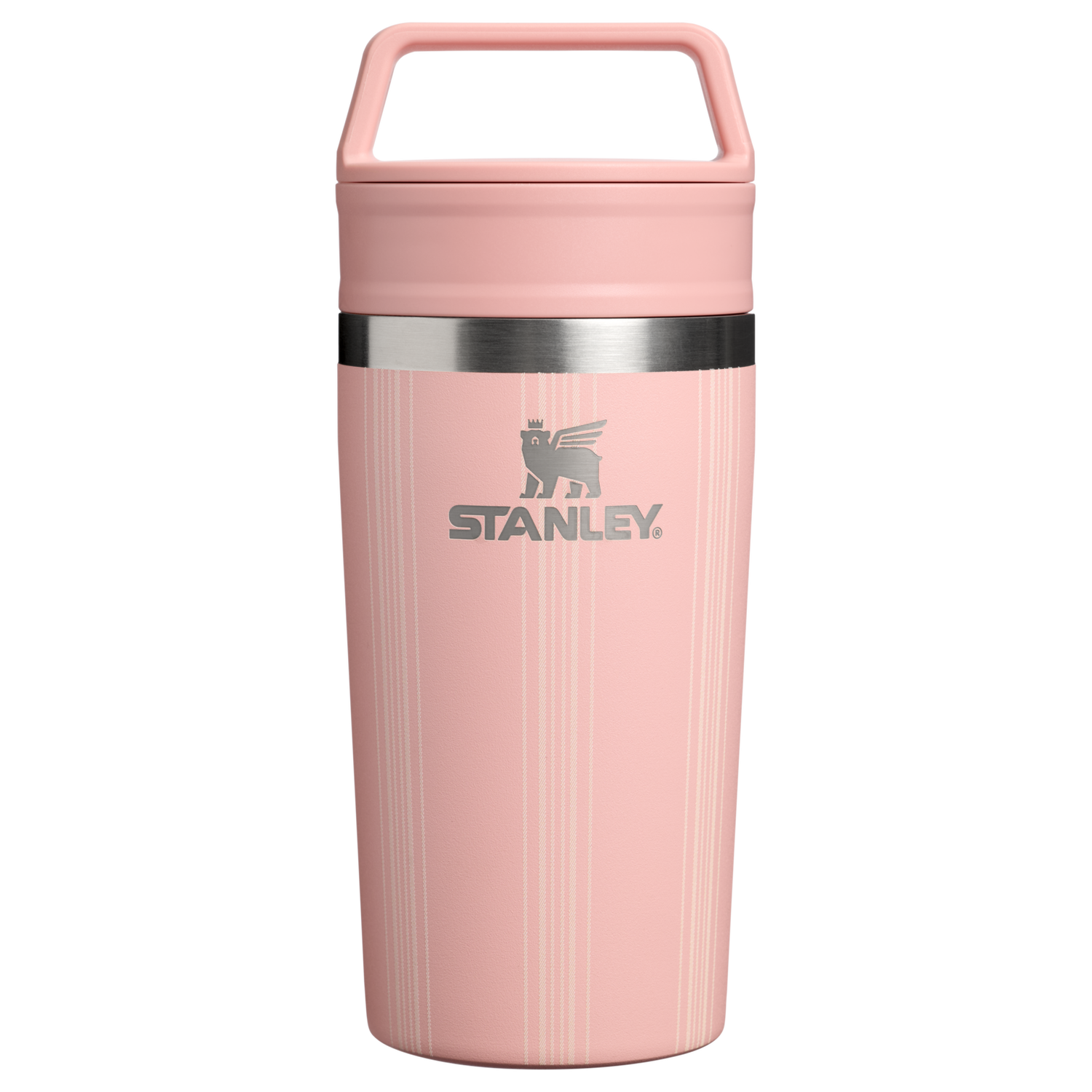 Stanley 1913 Picnic Collection カフェトゥーゴー トラベル 真空断熱マグ 12 oz（約0.35L） in Peach Rose Picnic Stripe | View 1