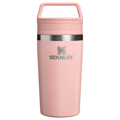 Stanley 1913 Picnic Collection カフェトゥーゴー トラベル 真空断熱マグ 12 oz（約0.35L） in Peach Rose Picnic Stripe | Front View
