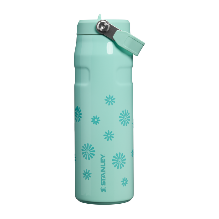 Stanley 1913 Wild and Free Collection アイスフロー フリップストロー2.0 真空断熱ボトル 24 oz（約0.71L） in Teal Daisies