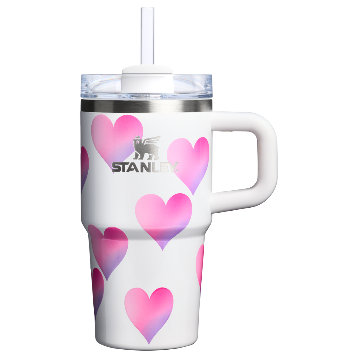Stanley 1913 クエンチャー H2.0 フローステート 真空断熱タンブラー ハート 20 oz（約0.59L） in Frost Heart Gradient | View 1