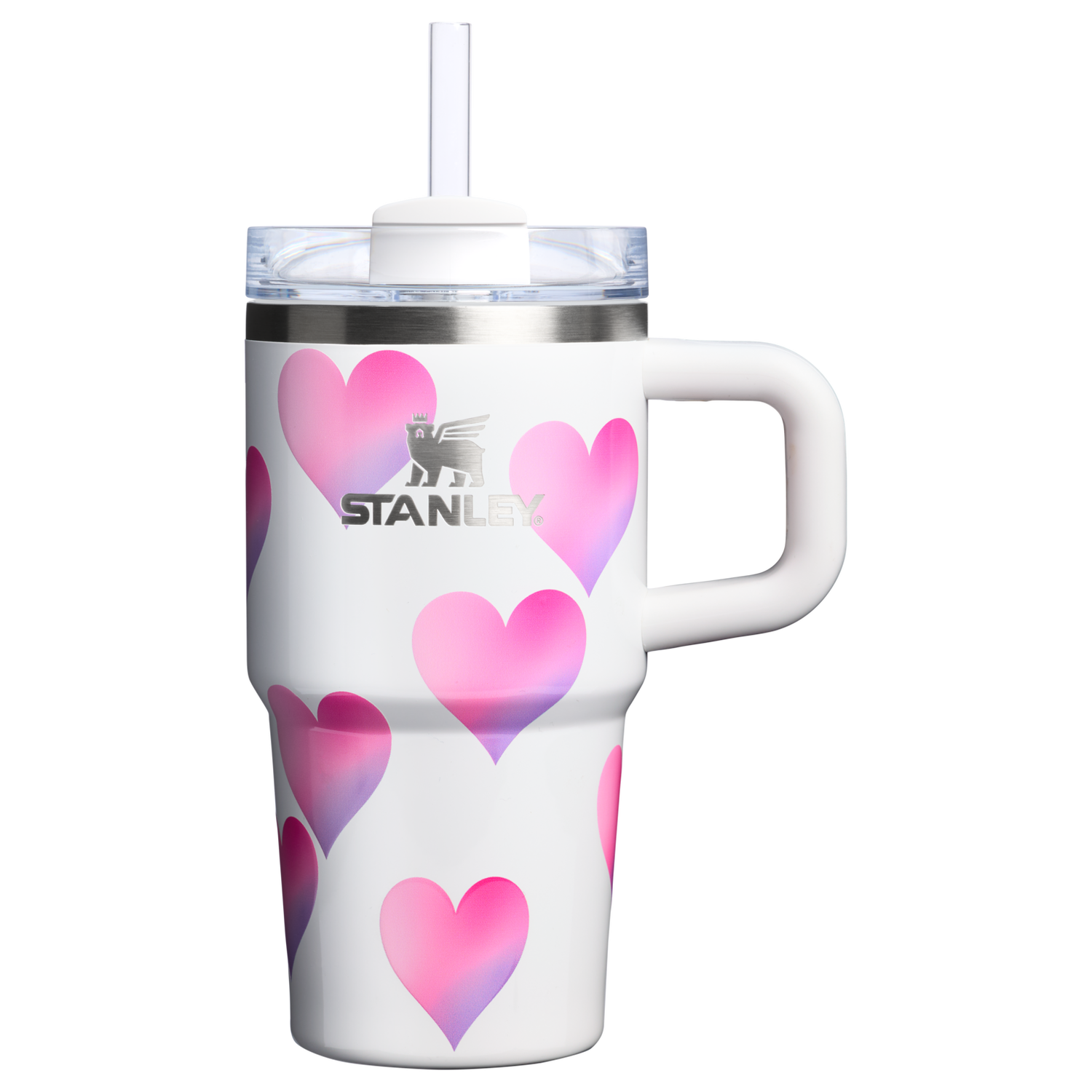 Stanley 1913 クエンチャー H2.0 フローステート 真空断熱タンブラー ハート 20 oz（約0.59L） in Frost Heart Gradient | View 1