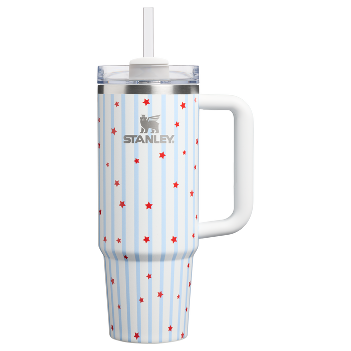 Stanley 1913 Sparkle Collection クエンチャー H2.0 フローステート 真空断熱タンブラー 30 oz（約0.89L） in Blue Starry Stripes