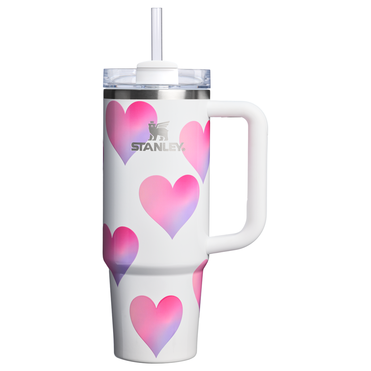 Stanley 1913 クエンチャー H2.0 フローステート 真空断熱タンブラー ハート 30 oz（約0.89L） in Frost Heart Gradient | View 1