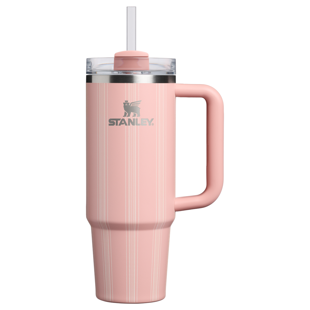 Stanley 1913 Picnic Collection クエンチャー H2.0 フローステート 真空断熱タンブラー 30 oz（約0.89L） in Peach Rose Picnic Stripe | View 1