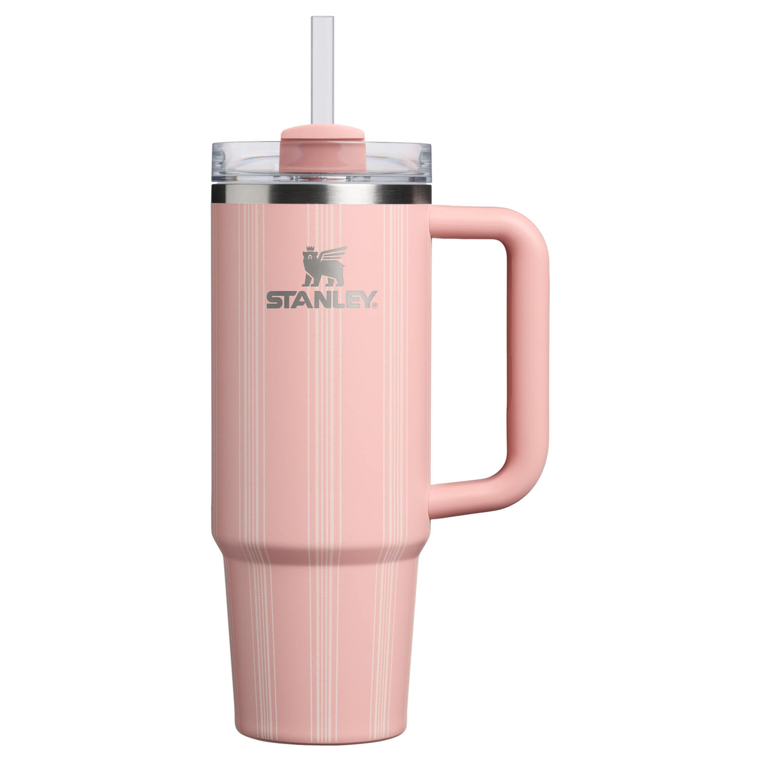 Stanley 1913 Picnic Collection クエンチャー H2.0 フローステート 真空断熱タンブラー 30 oz（約0.89L） in Peach Rose Picnic Stripe | View 1