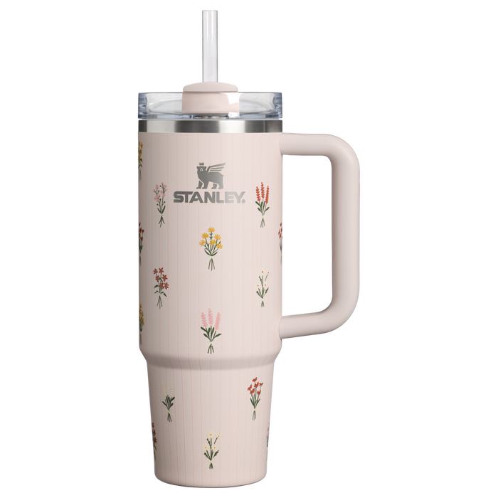 Stanley 1913 Bouquets クエンチャー H2.0 フローステート 真空断熱タンブラー 30 oz（約0.89L） in Rose Quartz Bouquets