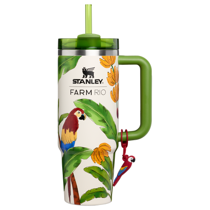 Stanley 1913 Stanley 1913 x FARM Rio クエンチャー H2.0 フローステート 真空断熱タンブラー 30 oz（約0.89L） in Farm Rio Tropical Destiny | Front View