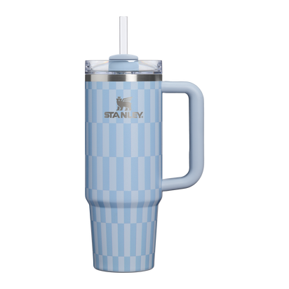 Stanley 1913 High Summer Collection クエンチャー H2.0 フローステート 真空断熱タンブラー 30 oz（約0.89L） in Linen Blue Tile | Front View