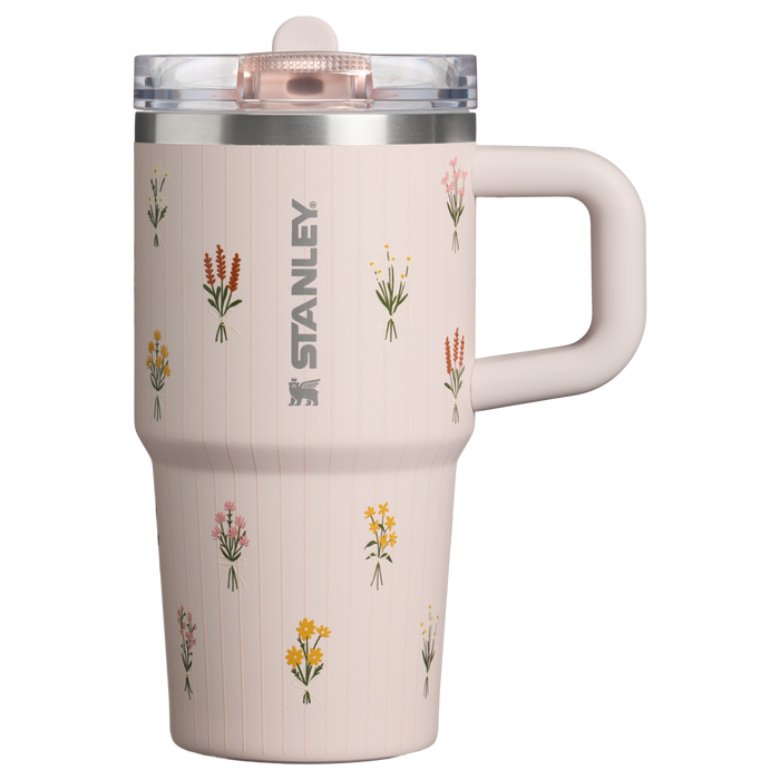 Stanley 1913 Bouquets クエンチャー プロツアー フリップストロー 真空断熱タンブラー 20 oz（約0.59L） in Rose Quartz Bouquets