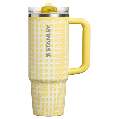 Stanley 1913 Picnic Collection クエンチャー プロツアー フリップストロー 真空断熱タンブラー 30 oz （約0.89L） in Daffodil Rattan | Front View