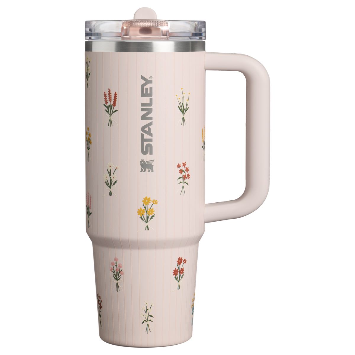 Stanley 1913 Bouquets クエンチャー プロツアー フリップストロー 真空断熱タンブラー 30 oz （約0.89L） in Rose Quartz Bouquets | View 1