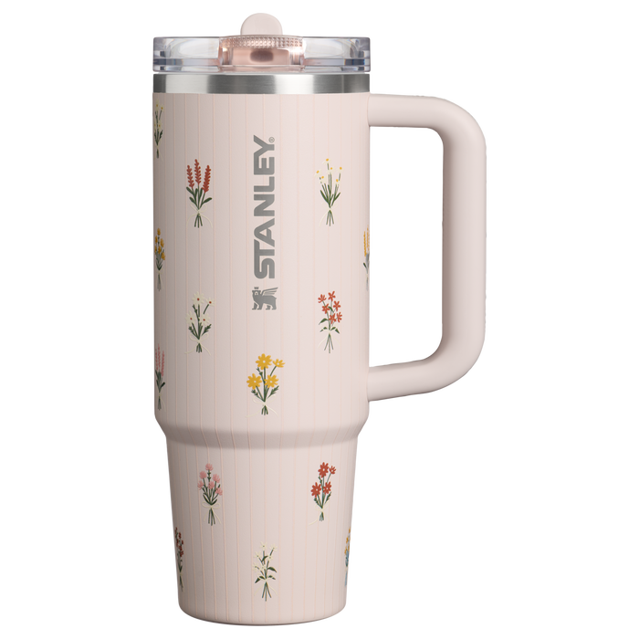Stanley 1913 Bouquets クエンチャー プロツアー フリップストロー 真空断熱タンブラー 30 oz （約0.89L） in Rose Quartz Bouquets
