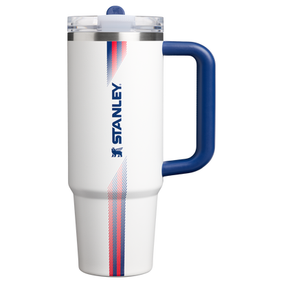 Stanley 1913 Country Collection クエンチャー プロツアー フリップストロー 真空断熱タンブラー 30 oz （約0.89L） in Team White Dark Blue | Front View