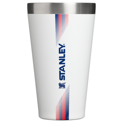 Stanley 1913 Country Collection スタッキング 真空断熱パイント 16 oz｜（約0.47L） in Team White Dark Blue | Front View