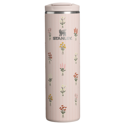 Stanley 1913 Bouquets トランジット フリップトップ真空断熱マグ 16oz （約0.47L） in Rose Quartz Bouquets | Front View
