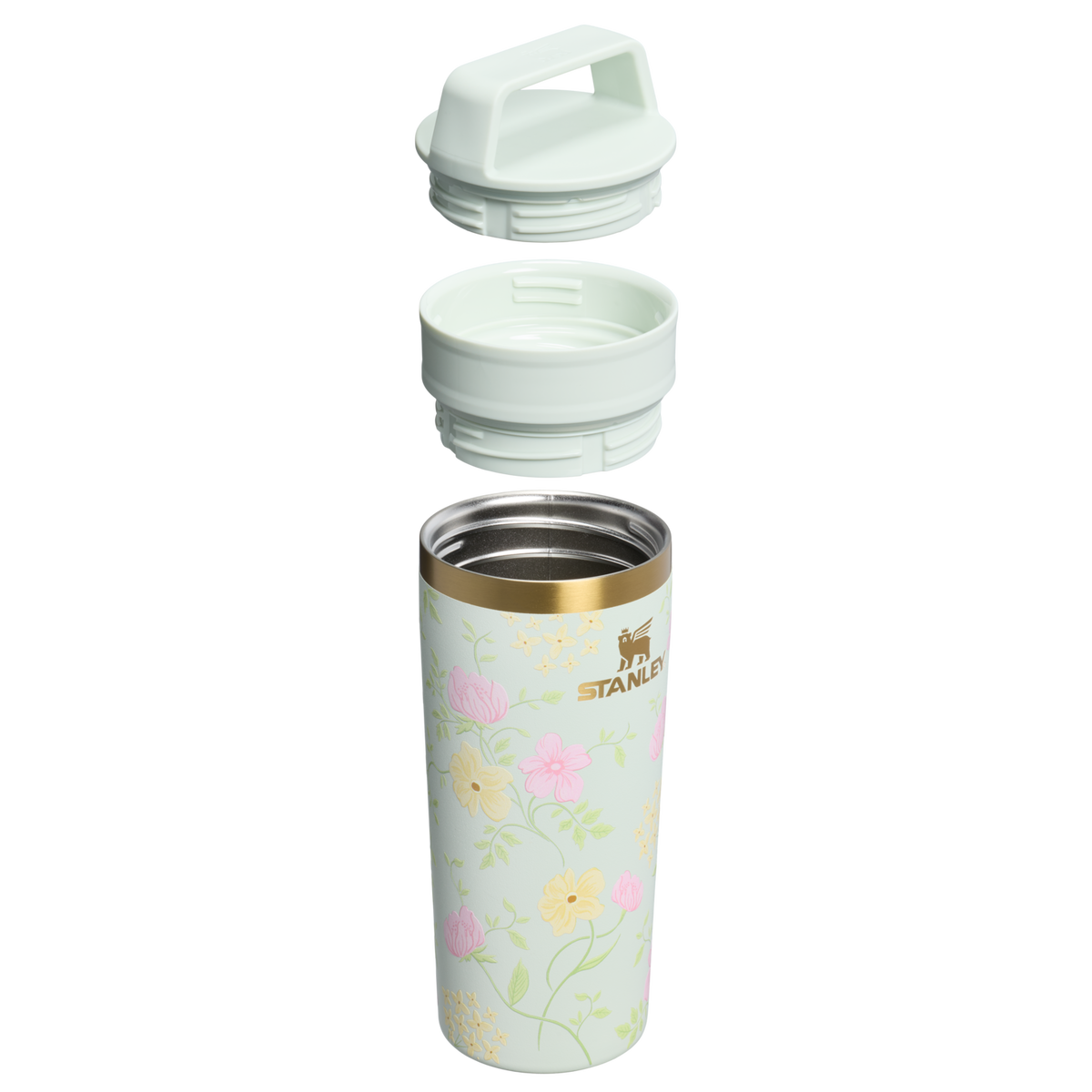 Stanley 1913 Floral Collection カフェトゥーゴー トラベル 真空断熱マグ 16 oz（約0.47L） in Spring Blossoms | Front View