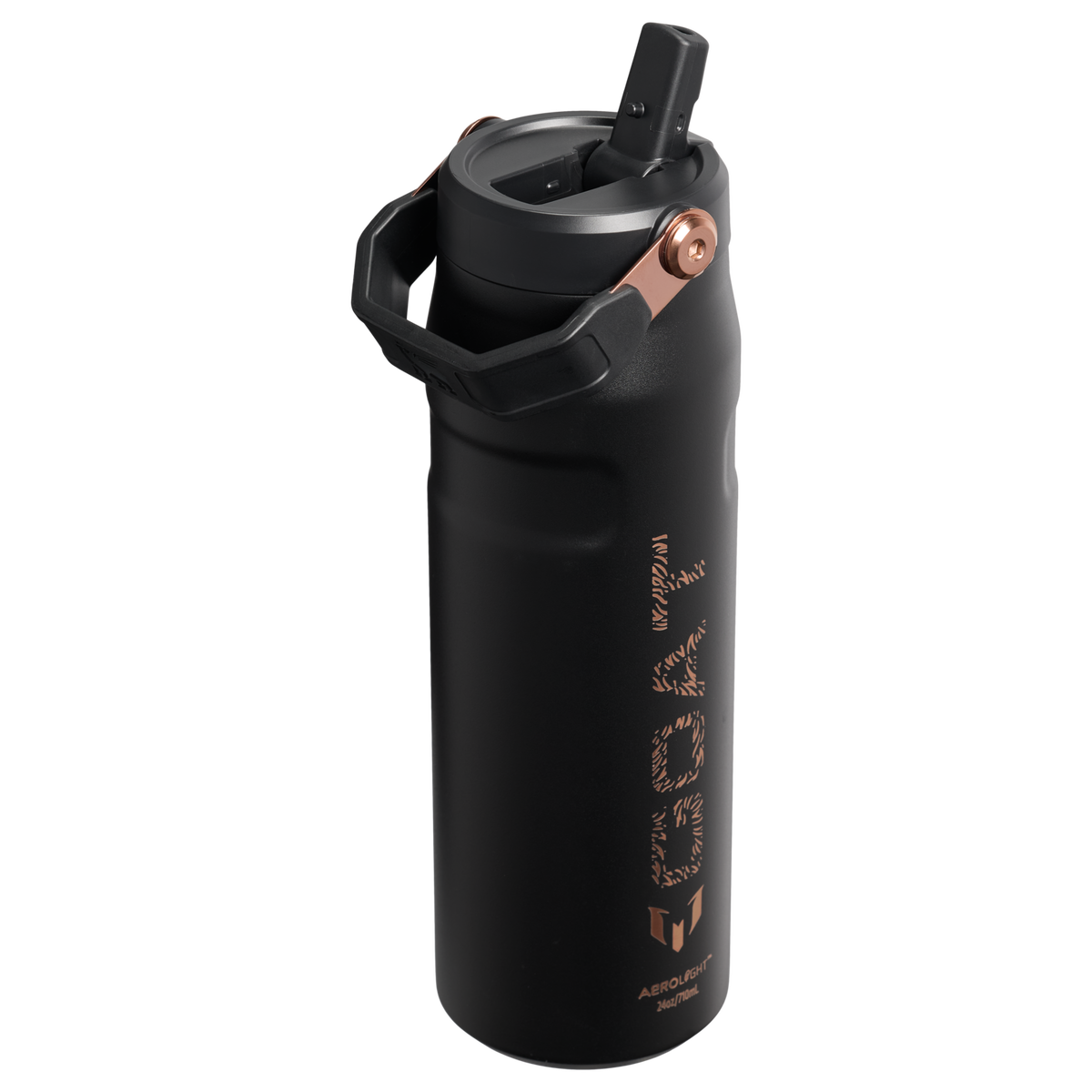 Stanley 1913 Messi x Stanley 1913 アイスフロー フリップストロー2.0 真空断熱ボトル 24 oz（約0.71L） in Messi GOAT Black | View 3