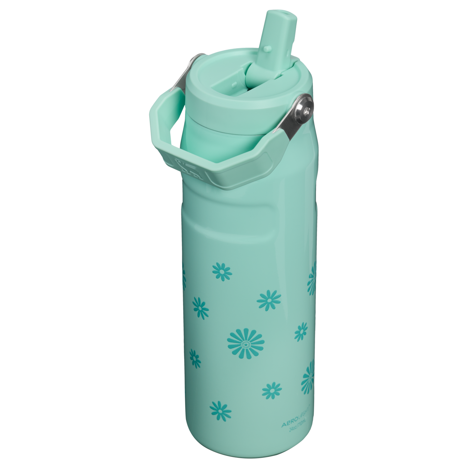 Stanley 1913 Wild and Free Collection アイスフロー フリップストロー2.0 真空断熱ボトル 24 oz（約0.71L） in Teal Daisies | View 2