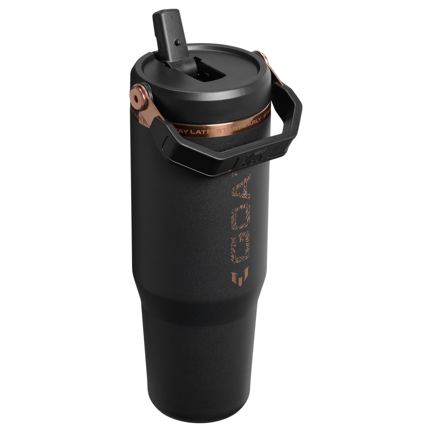 Stanley 1913 Messi x Stanley 1913 アイスフロー フリップストロー2.0 真空断熱タンブラー 30 oz（約0.89L） in Messi GOAT Black | View 3