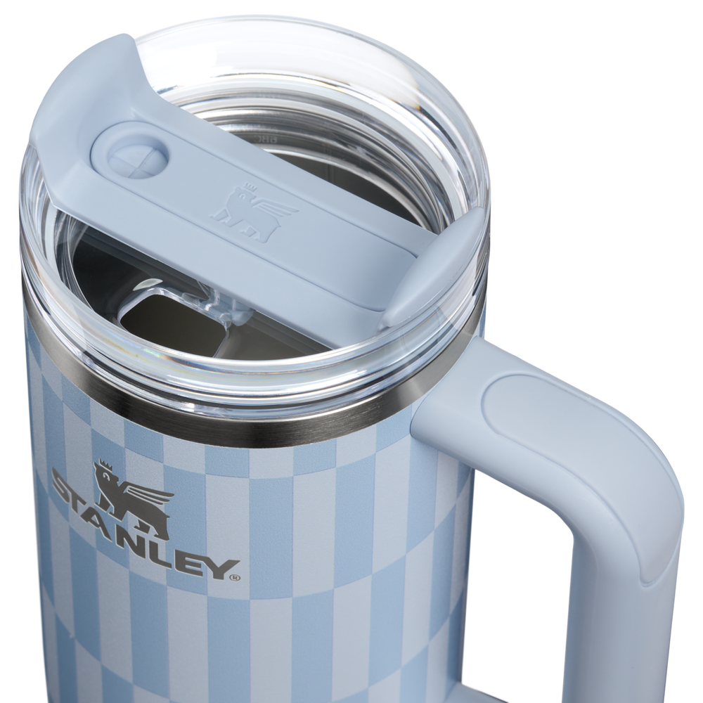 Stanley 1913 High Summer Collection クエンチャー H2.0 フローステート 真空断熱タンブラー 30 oz（約0.89L） in Linen Blue Tile | View 3
