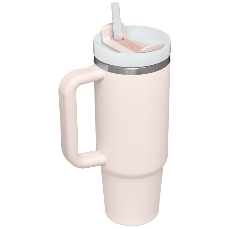 Stanley 1913 クエンチャー H2.0 フローステート 真空断熱タンブラー 30 oz（約0.89L） in Rose Quartz | Back View
