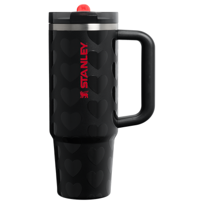 Stanley 1913 クエンチャー プロツアー フリップストロー 真空断熱タンブラー ハート  30 oz （約0.89L） in Black Lovely | Front View
