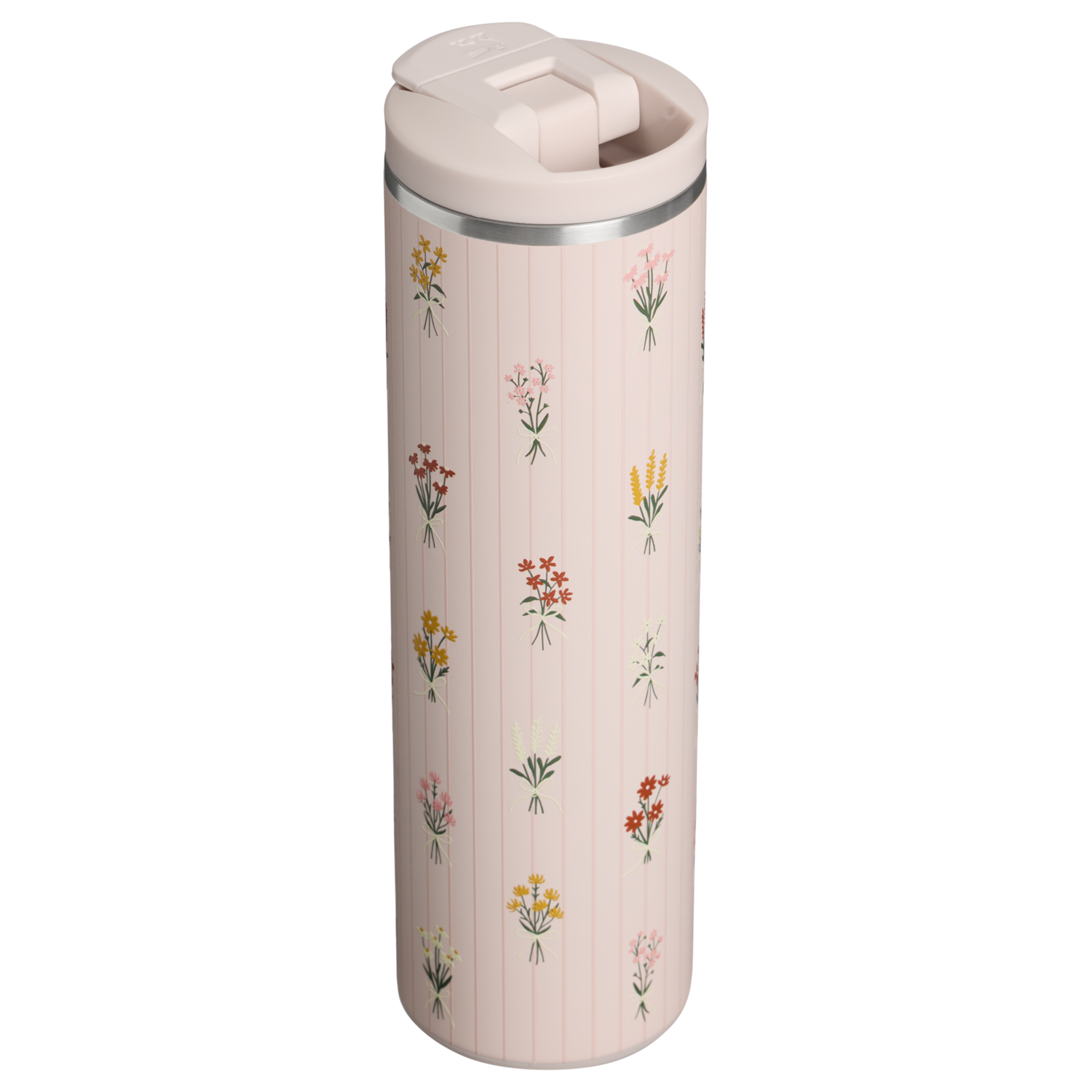 Stanley 1913 Bouquets トランジット フリップトップ真空断熱マグ 16oz （約0.47L） in Rose Quartz Bouquets | View 3